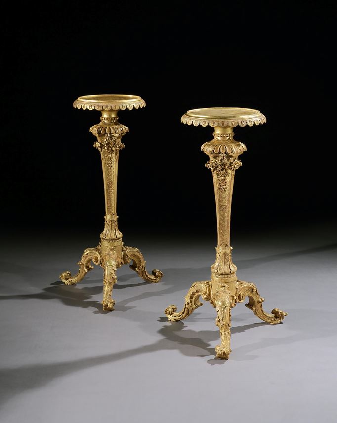 A PAIR OF GEORGE II GILTWOOD TORCHÈRES   | MasterArt